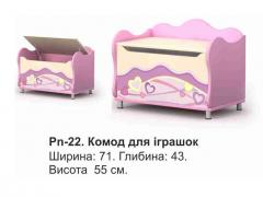 Комод для игрушек Pn-22 Pink BRIZ